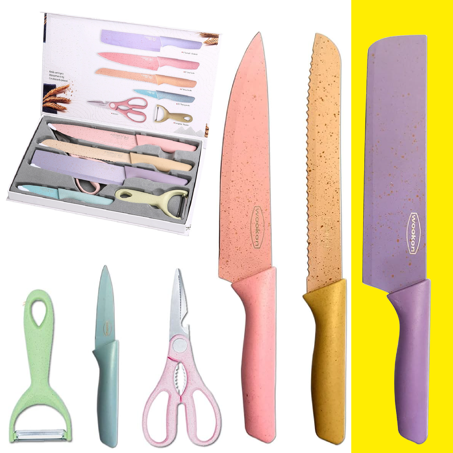 Miniatura 7 de Set Cuchillos 6 Pzs Acero Inoxidable